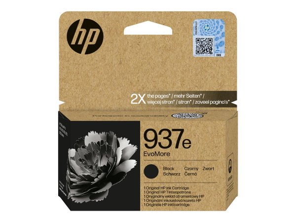 HP 937e EvoMore Black Original Ink Cartridge