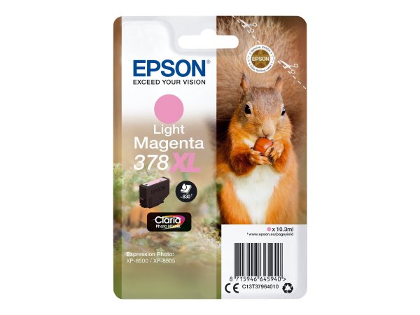 Epson Squirrel Singlepack Light Magenta 378XL Claria Photo HD Ink - Resa elevata (XL) - Inchiostro a