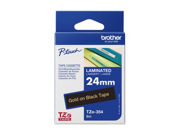 Brother TZE-354 - Oro su nero - TZe - Trasferimento termico - Brother - PT-7600 - PT-2430PC - PT-270