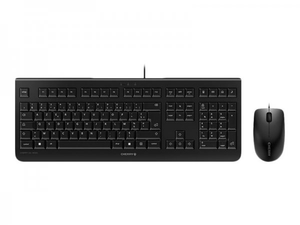 Cherry DC 2000 - Tastiera - 1200 dpi Laser - 3 tasti AZERTY - Nero