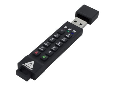 Apricorn 64GB Aegis Secure Key 3z - 64 GB - USB tipo A - 3.2 Gen 1 (3.1 Gen 1) - 190 MB/s - Cuffia -