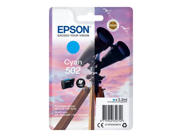 Epson Singlepack Cyan 502 Ink - Resa standard - 3,3 ml - 165 pagine - 1 pz