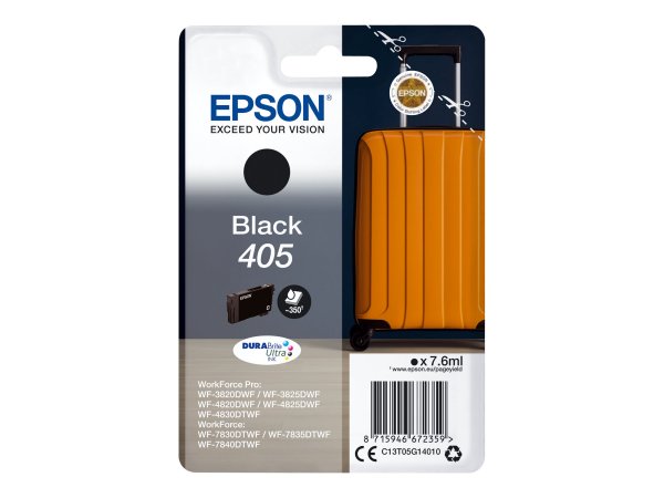 Epson Singlepack Black 405 DURABrite Ultra Ink - Resa standard - Inchiostro a base di pigmento - 7,6