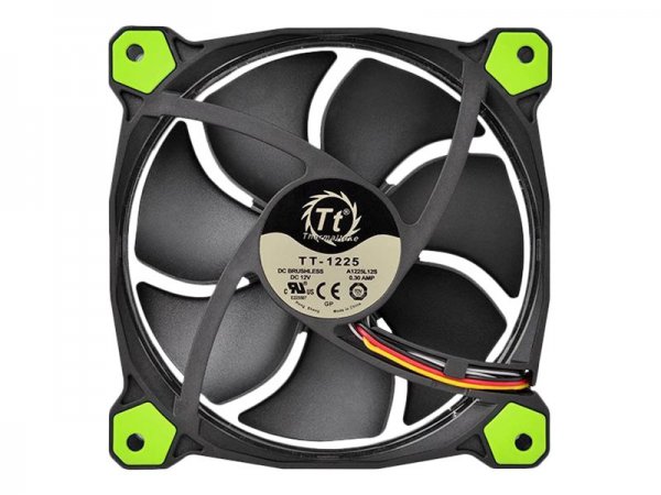 Thermaltake Riing 14 - Ventilatore - 14 cm - 1400 Giri/min - 28,1 dB - 51,15 pdc/min - Nero - Verde