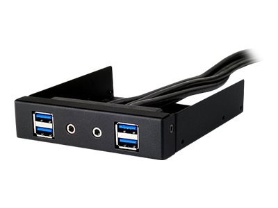 SilverStone FP32-E - Parallelo - USB 3.2 Gen 1 (3.1 Gen 1) - Audio in - Auoio out - Nero - 101,6 mm