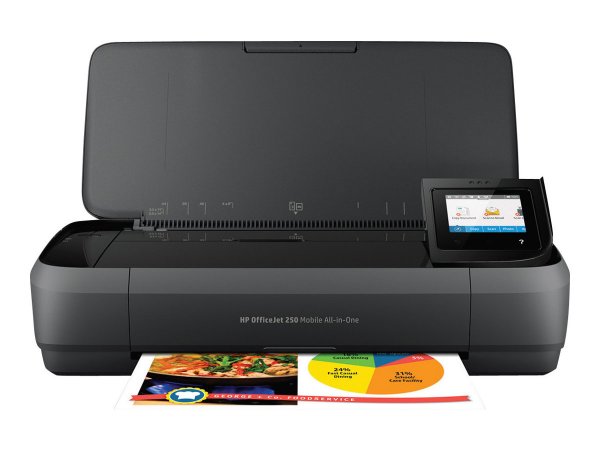 HP OfficeJet 250 Mobile All-in-One Stampa inkjet Dispositivo multifunzione - Colorato - 7 ppm - Blue