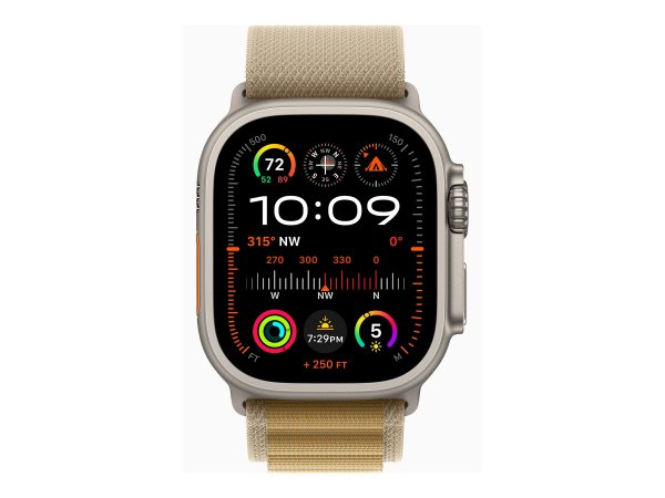 Apple Watch Ultra 2 GPS+ Cellular 49mm Natural Titanium Case with Tan Alpine Loop