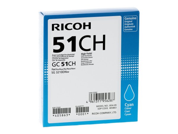 Ricoh 405863 - Resa elevata (XL) - 2500 pagine - 1 pz - Confezione singola