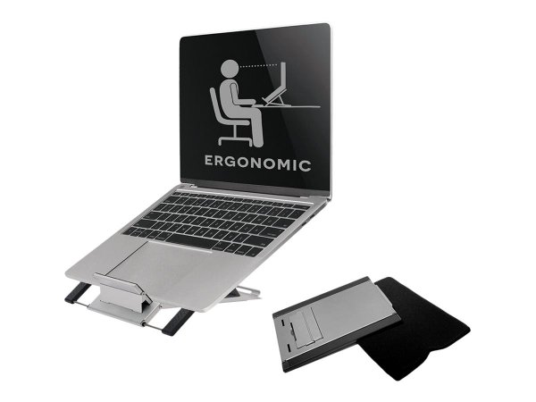 Neomounts Supporto per iPad/laptop - Mensola a braccio per notebook - Argento - Alluminio - 25,4 cm