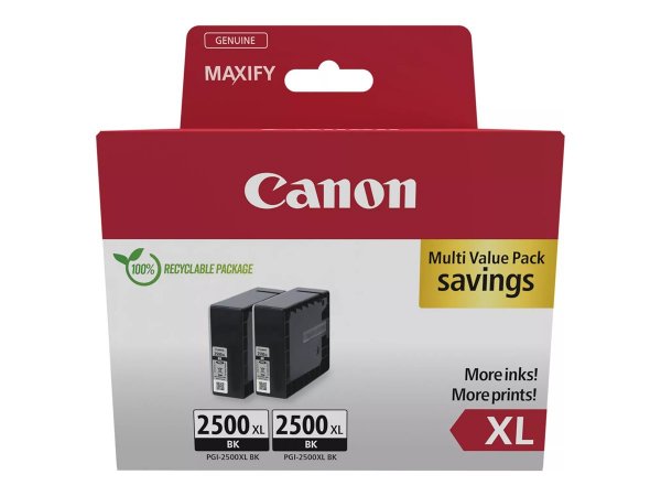 Canon PGI-2500XL Ink Cartridge BK Twin - Cartuccia di inchiostro