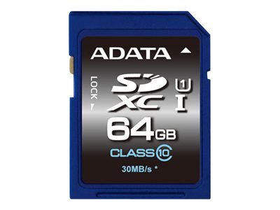 ADATA SDXC 64GB - 64 GB - SDXC - Classe 10 - UHS - Blu