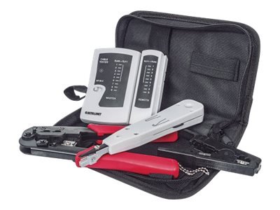 Intellinet 4-Piece Network Tool Kit, 4 Tool Network Kit Composed of LAN Tester, LSA punch down tool,