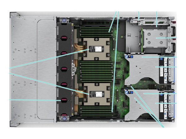 HPE ProLiant DL385 Gen11 AMD EPYC 9124 3.0GHz 16-core 1P 32GB-R 8SFF 1000W PS EU Server - Server - A