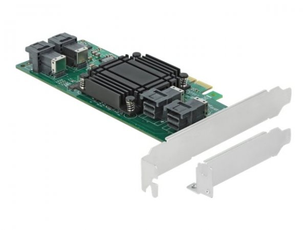 Delock Scheda PCI Express x8 per 4 x interna NVMe SFF-8643 - Fattore di forma a basso profilo - PCIe