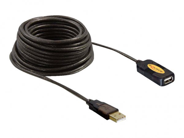 Delock 82446 - 10 m - USB A - USB A - USB 2.0 - 0,48 Gbit/s - Nero