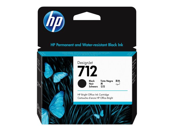 HP Cartuccia di inchiostro nero originale DesignJet 712 da 80 ml - Resa elevata (XL) - Nero - Inchio