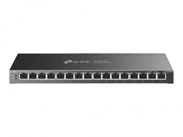 TP-LINK TL-SG116P - Non gestito - Gigabit Ethernet (10/100/1000) - Full duplex - Montabile a parete