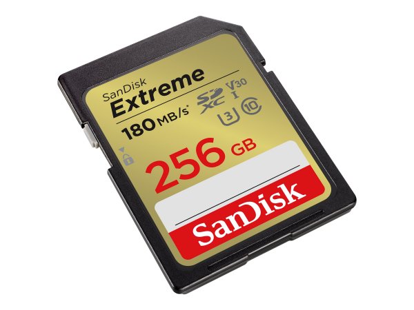 SanDisk Extreme - 256 GB - SDXC - Classe 10 - UHS-I - 180 MB/s - 130 MB/s