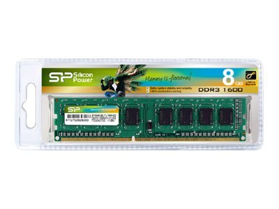 Silicon Power 8GB DDR3 1600 MHz - 8 GB - 1 x 8 GB - DDR3 - 1600 MHz - 240-pin DIMM