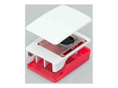 Raspberry Pi Case with Fan for Pi 5 Red/White