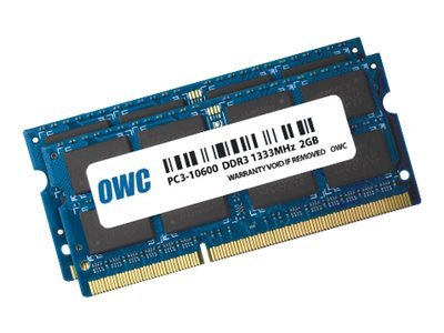 OWC OWC1333DDR3S04S - 4 GB - 2 x 2 GB - DDR3 - 1333 MHz - 204-pin SO-DIMM