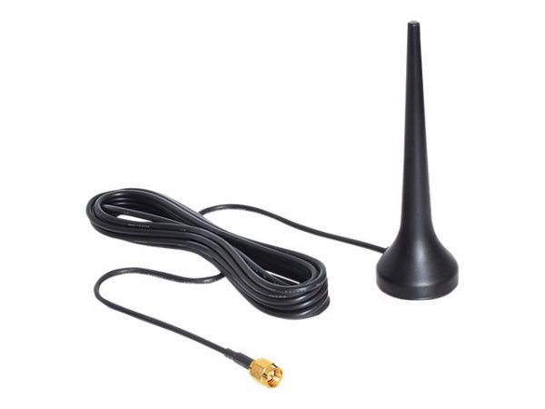 Delock 88690 - 2 dBi - Antenna omnidirezionale - RP-SMA - Polarizzazione verticale - 3 m - Esterno