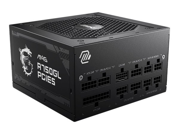 MSI MAG A750GL PCIE5 - 750 W - 100 - 240 V - 47 - 63 Hz - 8 A - 4 A - Attivo