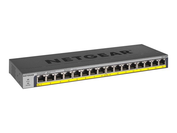 Netgear GS116PP - Non gestito - Gigabit Ethernet (10/100/1000) - Supporto Power over Ethernet (PoE)