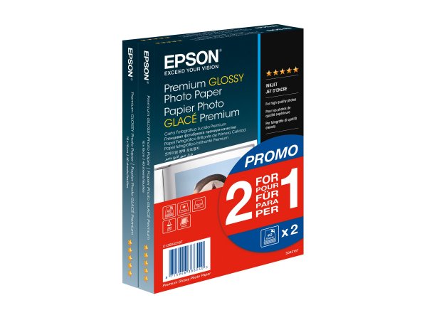 Epson Premium Glossy Photo Paper BOGOF - Glänzend - 100 x 150 mm - 255 g/m² - 40 Blatt Fotopapier (P