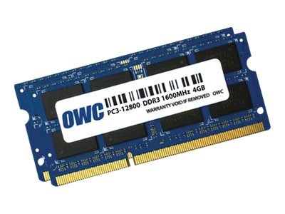 OWC 8GB DDR3-1600 - 8 GB - 2 x 4 GB - DDR3 - 1600 MHz - 204-pin SO-DIMM