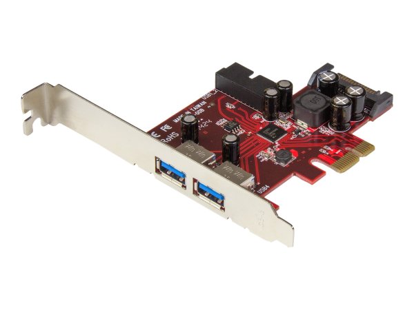 StarTech.com Scheda Espansione PCI Express USB 3.0 a 4 porte - 2 interne - 2 esterne - Adattatore PC