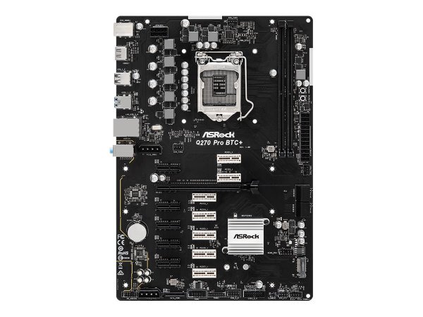 ASRock Q270 Pro BTC+ - Intel - LGA 1151 (Presa H4) - Intel® Celeron® - Intel® Core™ i3 - Intel® Core