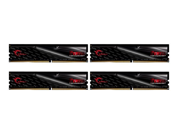 G.Skill F4-2400C15Q-64GFT - 64 GB - 4 x 16 GB - DDR4 - 2400 MHz - 288-pin DIMM - Nero - Rosso