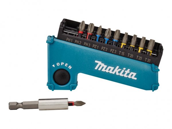 Makita E-03567 - 11 pz - PH 1 - PH 2 - PH 3 - PZ 1 - PZ 2 - PZ 3 - T15 - T20 - T25 - T30 - 1/4 - 98