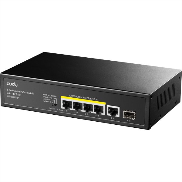 CUDY GS1005PTS1 - Gigabit Ethernet (10/100/1000) - Gigabit Ethernet - Full duplex - Supporto Power o