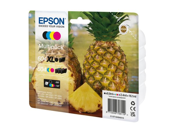 Epson 604XL - Resa elevata (XL) - 8,9 ml - 2,4 ml - 500 pagine - 4 pz - Confezione multipla