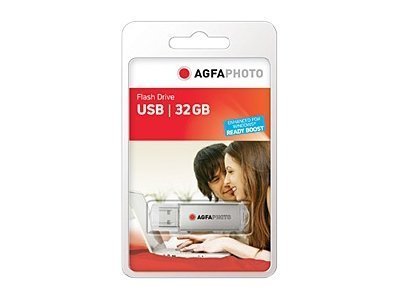 AgfaPhoto USB Flash Drive 2.0 - 32GB - 32 GB - USB tipo A - 2.0 - Cuffia - Argento