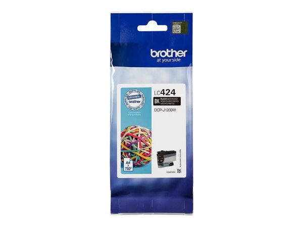 Brother LC-424BK - 750 pagine - 1 pz - Confezione singola