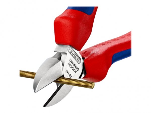 KNIPEX 70 05 140 - Pinze da taglio diagonale - 1 mm - Acciaio al cromo vanadio - Plastica - Blu/Ross