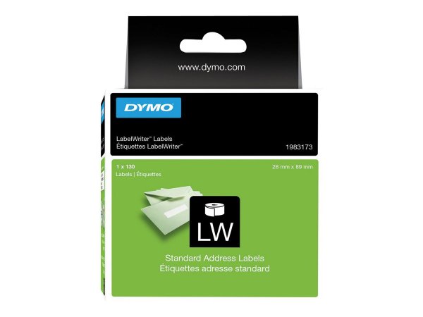 Dymo LW Etichette indirizzo - 28X89 / 1X130 - Bianco - Etichetta per stampante autoadesiva - Carta -