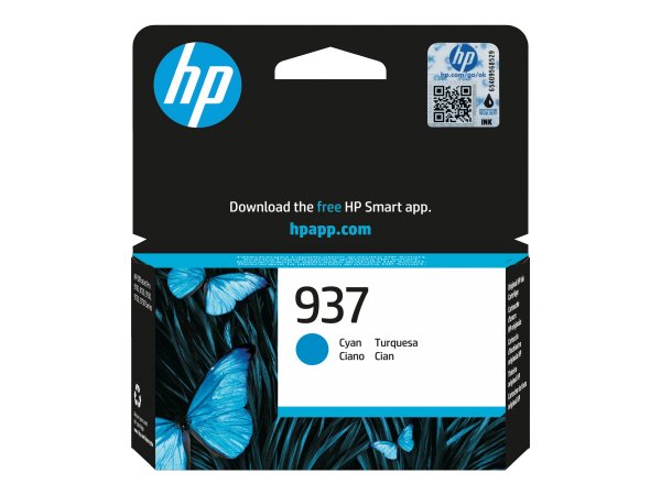 HP 937 Cyan EN/FR/IT/PT/ES Original Ink - Originale