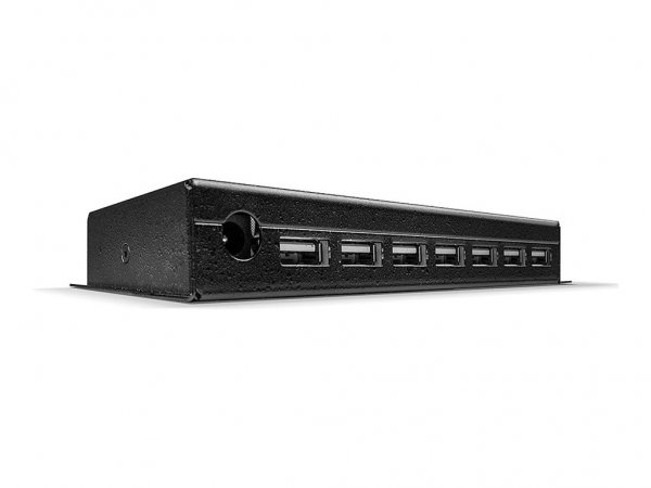 Lindy 7-Port USB Hub - 480 Mbit/s - Nero - 1,8 m - CE - 3,2 A - 165 mm