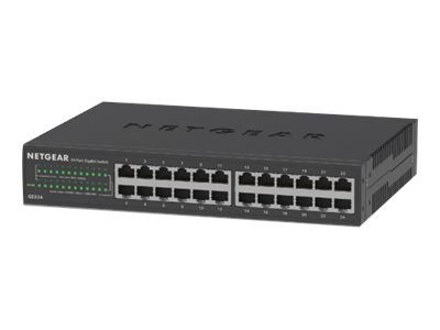 Netgear GS324 - Non gestito - Gigabit Ethernet (10/100/1000) - Montaggio rack - Montabile a parete