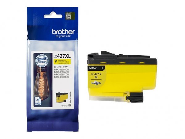 Brother LC-427XLY - Resa elevata (XL) - Inchiostro a base di pigmento - 5000 pagine - 1 pz - Confezi