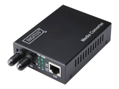 DIGITUS Convertitore di media Fast Ethernet - RJ45 / ST - 100Base-TX - 100Base-FX - IEEE 802.3 - IE