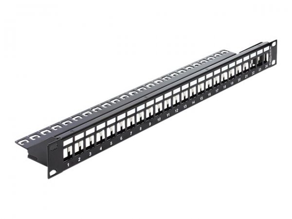 Delock Keystone Patch Panel - Patch Panel - Schwarz - 1U - 48.3 cm (19")