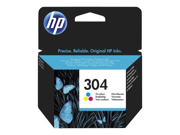 HP 304 Tri-Colour Original Standard Capacity - Originale - Inchiostro a base di pigmento - Ciano - M