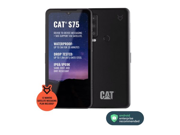 CAT S75 - 16,7 cm (6.58") - 6 GB - 128 GB - 50 MP - Android 12 - Nero