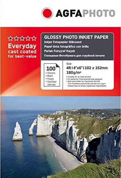 AgfaPhoto Everyday Photo Inkjet Paper Glossy 180 g 10x15 100 Bl. - Carta a getto d'inchiostro - A6