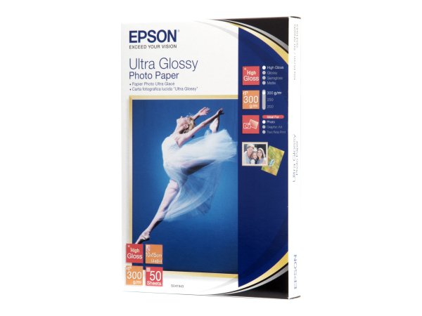 Epson Ultra Glossy Photo Paper - 10x15cm - 50 Fogli - Lucida - 300 g/m² - 50 fogli - - Expression Pr